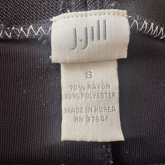 J Jill Black Pointe Wide Leg Pants Size Small Stitching Stretch Pull On - Picture 6 of 13